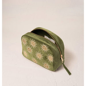 Elizabeth Scarlett Sun Goddess Green Makeup Bag